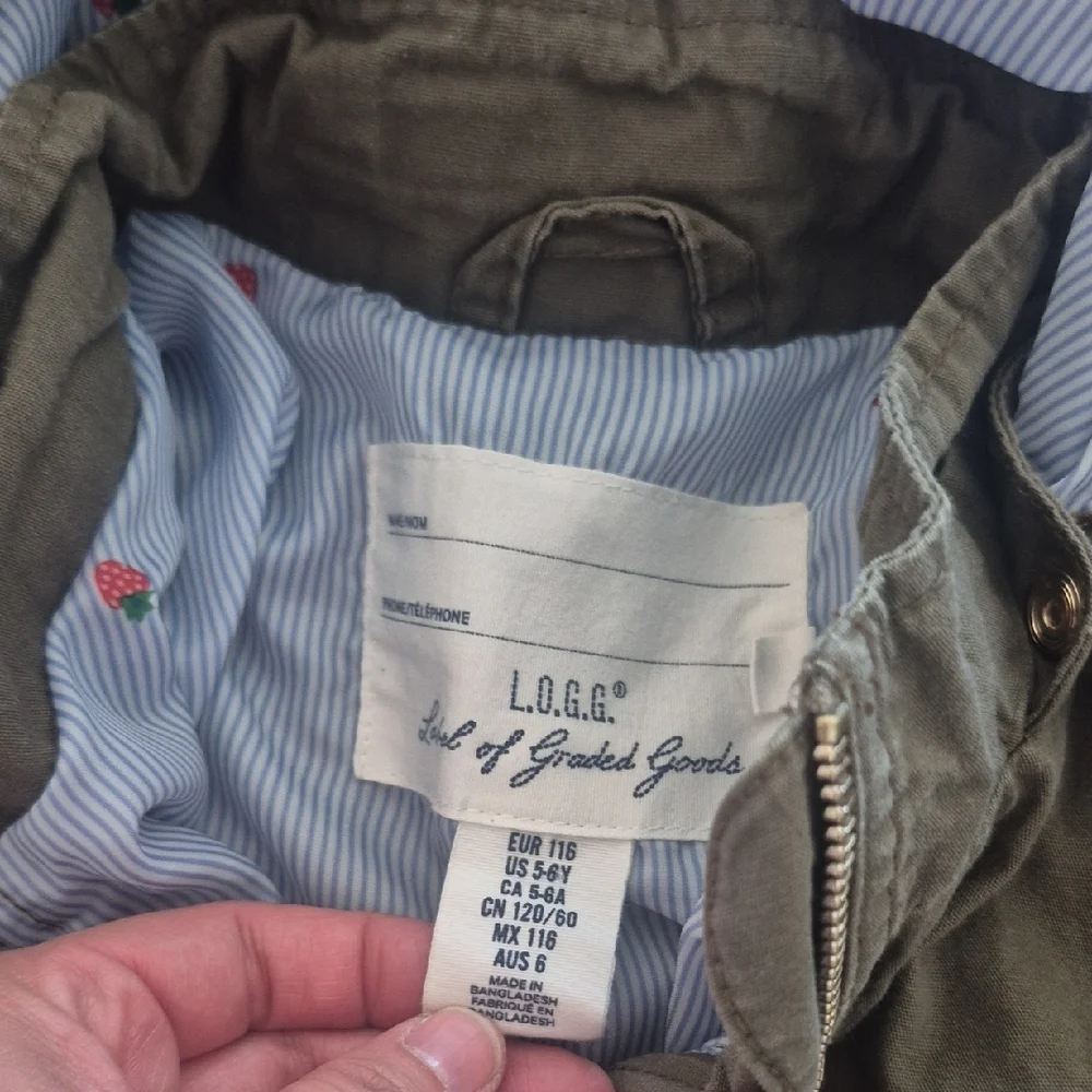 H&M Kids Olive Hooded Raincoat - Picture 2 of 8